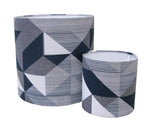 Load image into Gallery viewer, Limited Edition. Grey, Navy and White Trigonometry Lampshade
