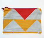 Load image into Gallery viewer, Piecework pouch: Yellow and burnt pink
