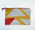Load image into Gallery viewer, Piecework pouch: Yellow and burnt pink

