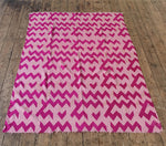 Load image into Gallery viewer, Overprinted Vintage Blanket: Pink Zig Zag
