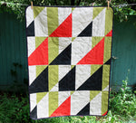 Load image into Gallery viewer, Pennon: Churlish Green, Red and Slate Quilted Bedspread
