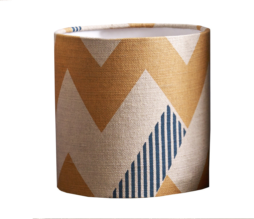 Snakes and Ladders Lampshade: Peach and Teal