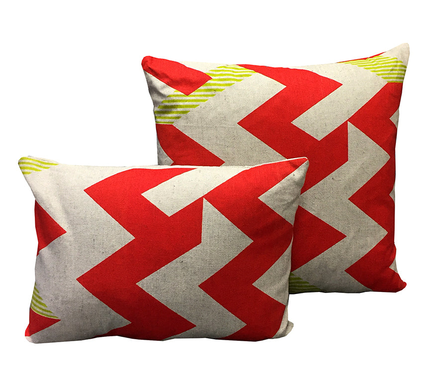 Zig Zag: Red and Lime